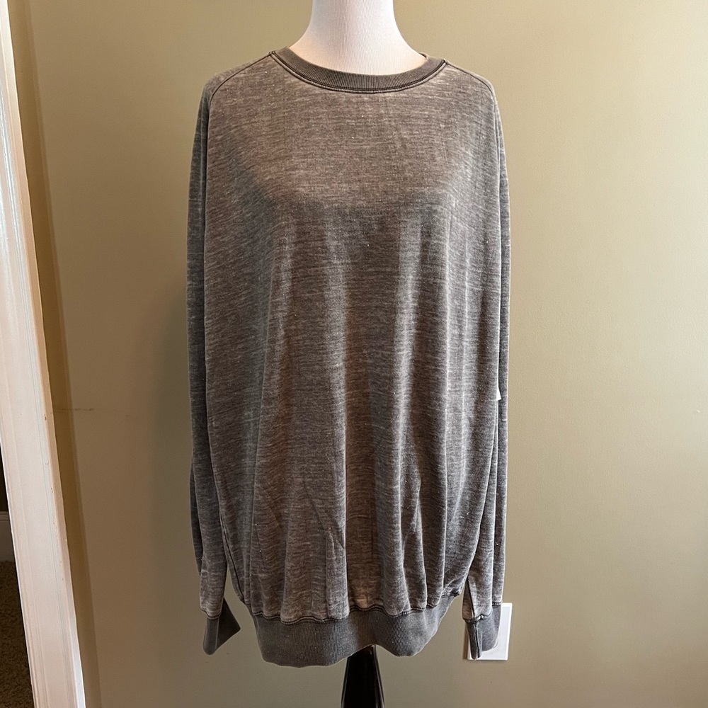 North & Acrux Men's Size 2XL Burn Out Long Sleeve Thin Sweatshirt